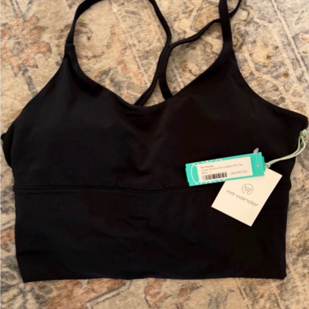 We Wander Longline Bralette - Black